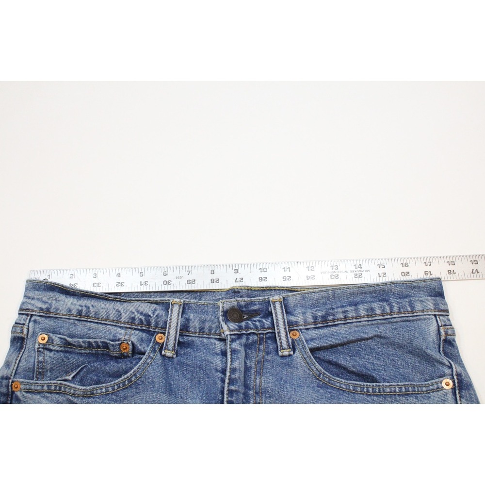 Levi Men's 505 Regular Fit Straight Leg Stretch Jeans 34x34 Light Wash - Picture 8 of 12